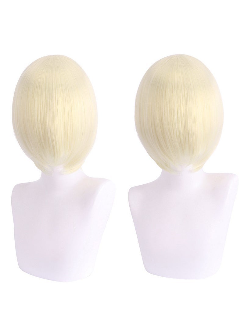Arabest Master Shengda cosplay Wig Face Short Hair Thickened Face Short Hair Color bobo Headgear 3021-03/beige 