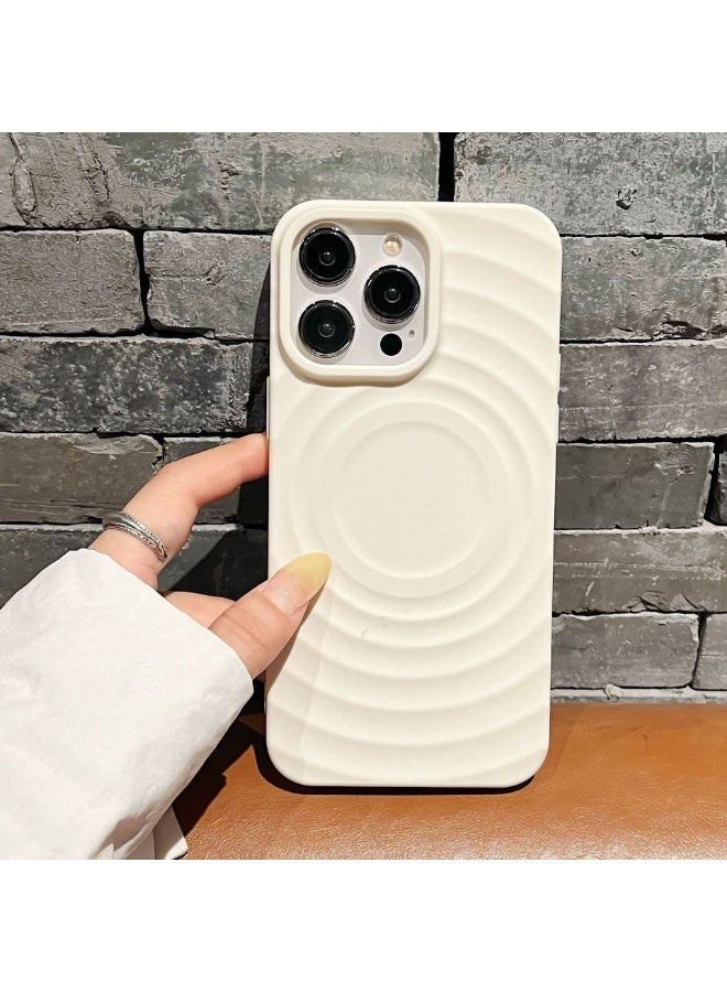 NIBEMINENT Solar Crust Protection Case With Magsafe For iPhone 15 Pro, White