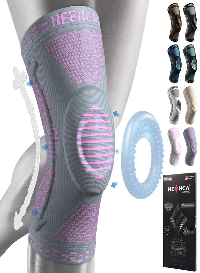 NEENCA Professional Knee Brace for Women,Knee Compression Sleeve Support with Patella Gel Pads & Side Stabilizers,Medical Grade Knee Sleeves Pads for Running,Meniscus Tear,Arthritis,Joint Pain Relief - Image 1