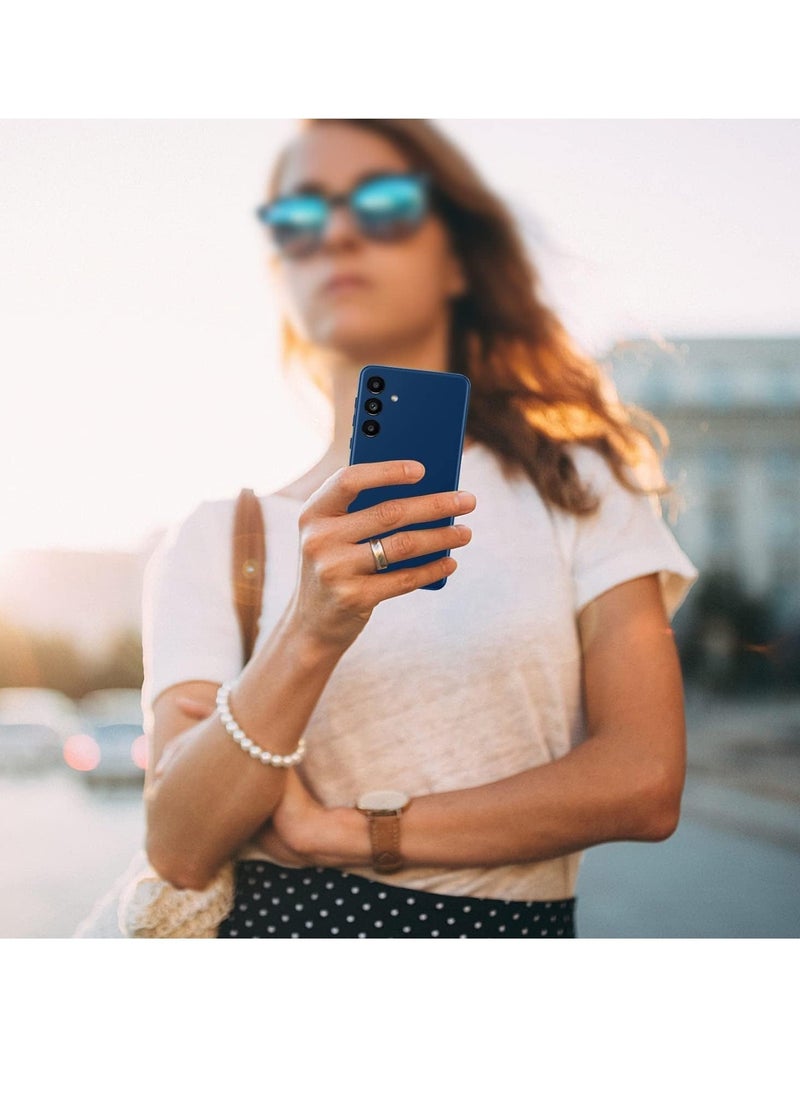 ELTRAZONE Samsung Galaxy A14 Case with 2 Pack Tempered Glass Screen Protector – Shockproof Soft Liquid Silicone Protective Phone Cover Compatible with Galaxy A14 4G/5G (Blue) - Image 4