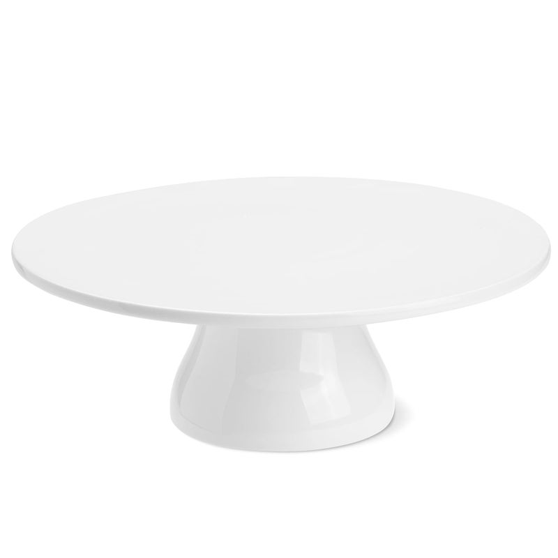 Yedio 10 inch Porcelain Cake Stand, Round Dessert Stand, Cupcake Stand for Birthday Parties, Weddings, Baby Shower and Other Events, White - Image 1