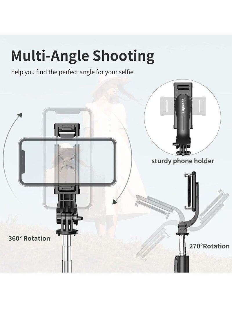 ELTRAZONE Extendable Selfie Stick Tripod with Fill Light - Remote Shutter, Ideal for Travel, Vlogging, and Live Streaming - Image 5