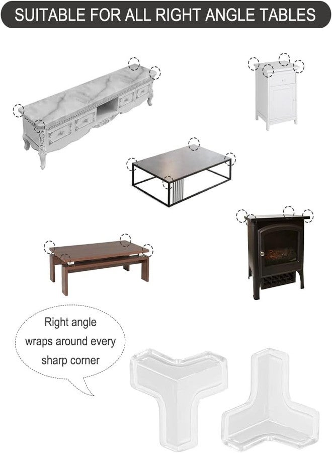 Jig-Tik Transparent Table Corners Edge Protector - Durable, T-Shaped Baby Proofing for Safety Against Sharp Furniture, Strong Adhesive Silicone Guards, Baby Proof for Growing Kids Pack of 4 - Image 2