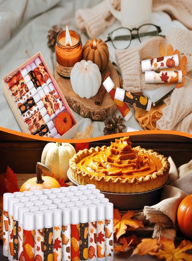 Siifert 25 Pcs Thanksgiving Pumpkin Pie Scented Lip Balms Bulk Thanksgiving Party Favors Fall Party Gifts Autumn Lip Balms Fall Goodie Bag Basket Stuffers Favors for Women Employee (Vintage) - Image 5