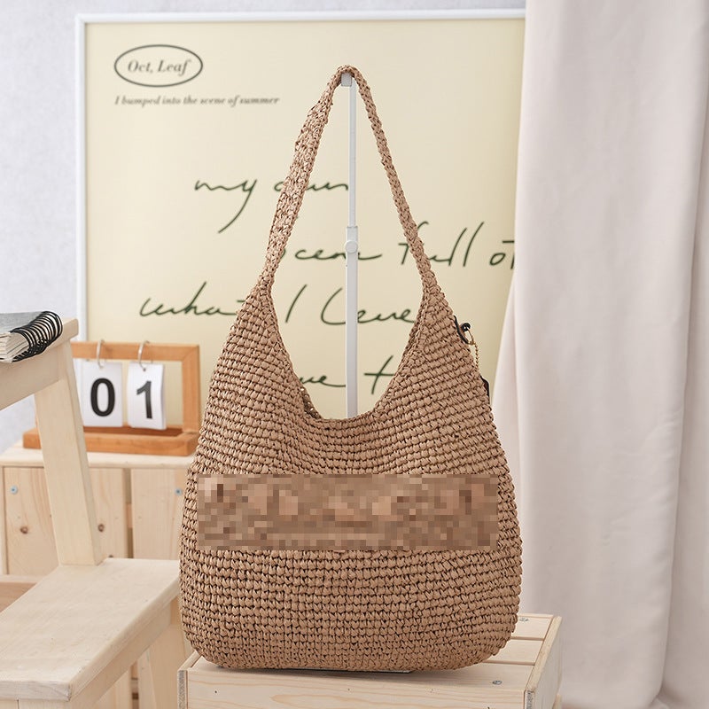 Sunny Summer Woven Tote Bag for Women - Image 5