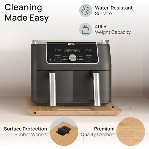 Ibyx Elegant Appliance Slider - Sliding Tray for Coffee Maker & Heavy Kitchen Appliances, Easy Slide, Made of Premium Bamboo, Space-Saving Kitchen Organizer, 40 lb Capacity, Natural - 16 x 13 Inch - Image 4