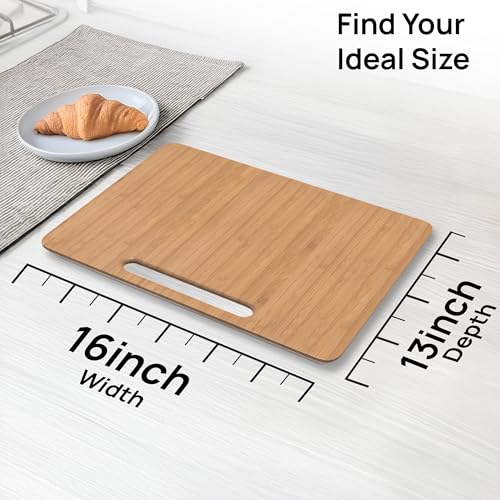Ibyx Elegant Appliance Slider - Sliding Tray for Coffee Maker & Heavy Kitchen Appliances, Easy Slide, Made of Premium Bamboo, Space-Saving Kitchen Organizer, 40 lb Capacity, Natural - 16 x 13 Inch - Image 3