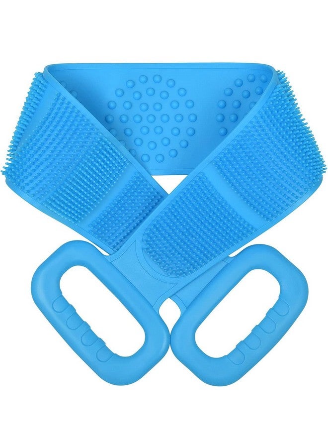 Weqty Silicone Back Scrubber for Shower Exfoliating & Massage Body Washer with Handle for Men and Women Extra Long Bath Body Brush Hygienic, Durable and Easy to Clean - Image 1