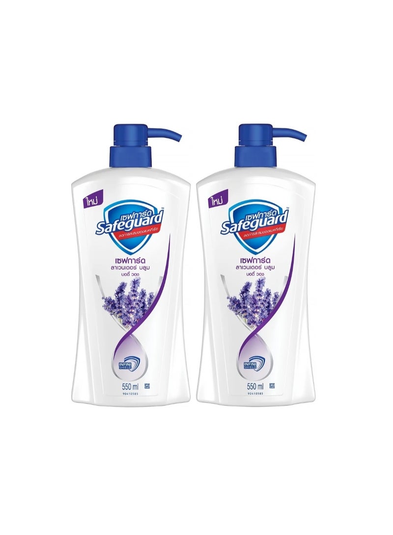 Anti Bacterial Shower Cream Lavender Bloom Scent 550 ML 2 Pcs