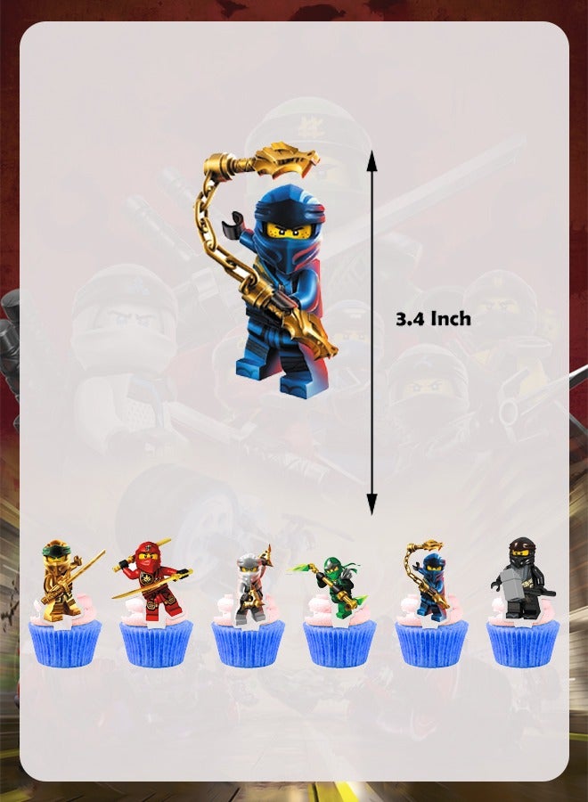 Polish'D 34 Pieces Ninja Birthday Decorations for Children's Birthday Supplies，Party Decorations Set for Girls Women Men Kids Baby - Image 4