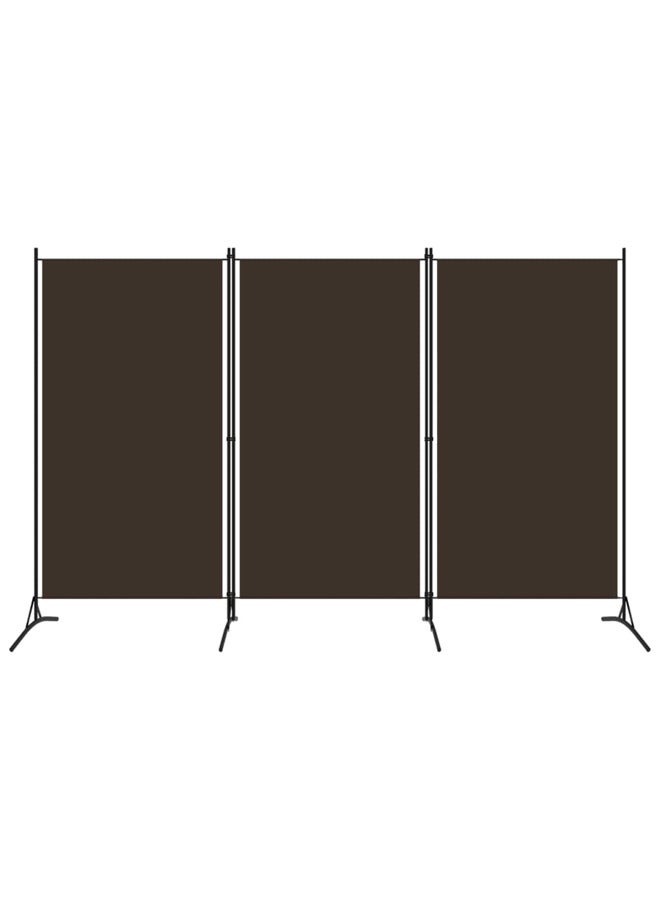 vidaxl 3-Panel Room Divider Brown 260x180 cm 320732 - Image 1
