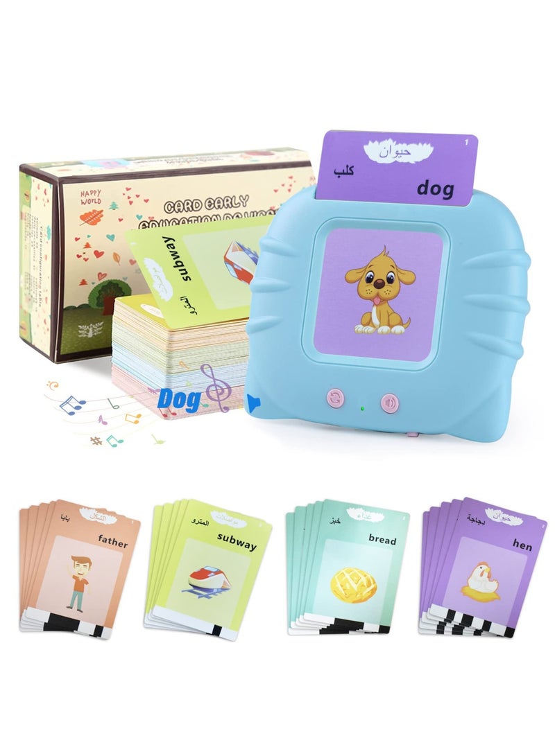 ألعاب تعلم اللغة العربية والإنجليزية للأولاد والبنات من 3 إلى 6 سنوات 224 كلمة بطاقات فلاش ناطقة للأطفال علاج النطق ألعاب التوحد للأطفال المصابين بالتوحد ألعاب منتسوري هدايا  للأطفال - Image 1