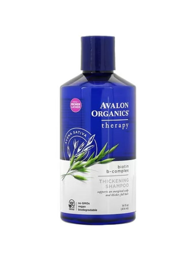 Avalon Organics - Thickening Shampoo, Biotin B-Complex, 14 fl oz (414 ml) - Image 1