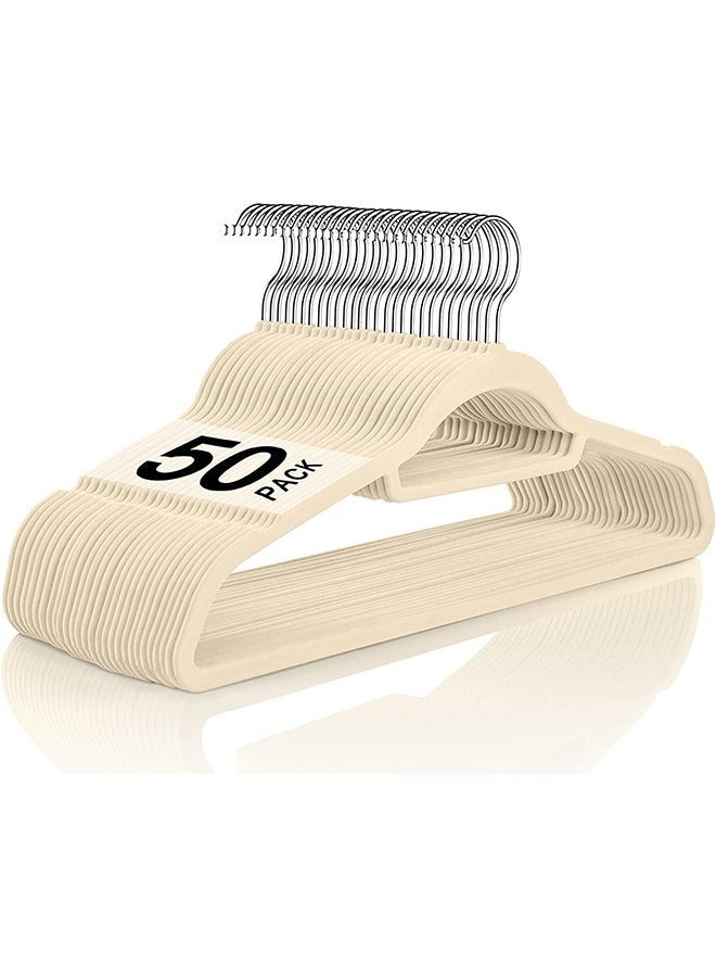 HOMESTAR 50 Non-slip Slim Hangers, Space-Saving and Durable for Suits, Shirts Pants - Image 1