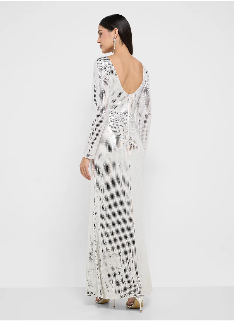 جينجر بوتيك Sequin Evening Dress