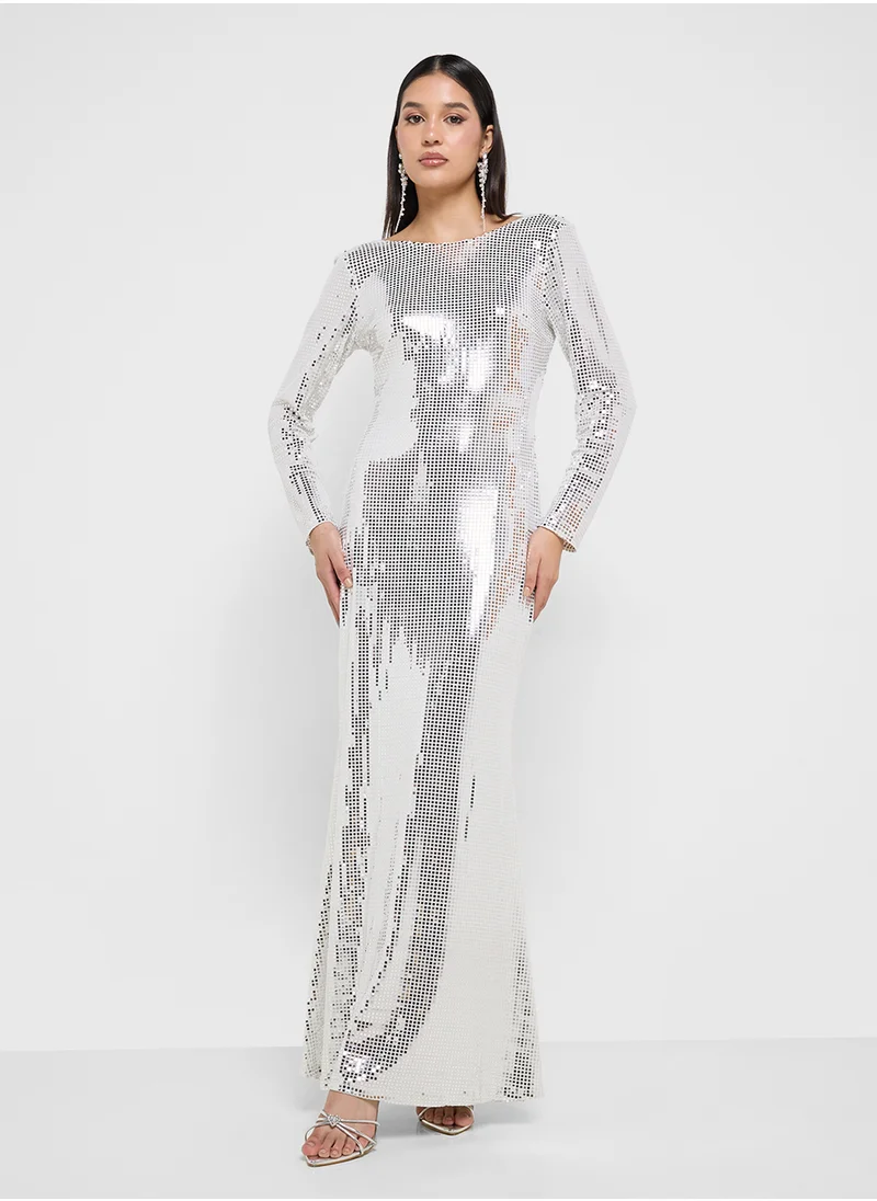 جينجر بوتيك Sequin Evening Dress