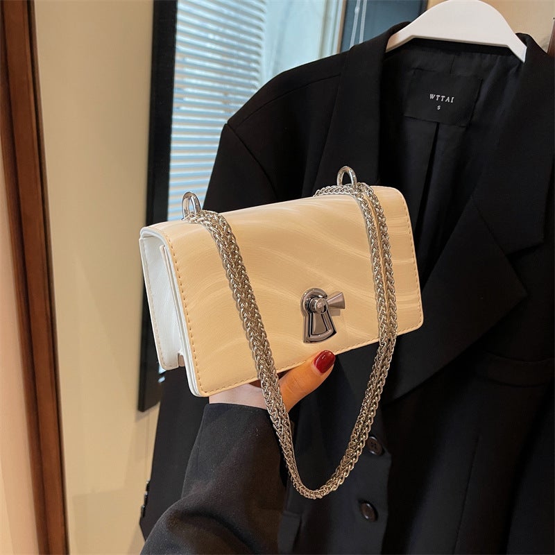 Ins Western Style Mini Bag For Women 2023 New Fashionable All-Match Textured Lipstick Bag High-Grade Chain Messenger Bag - Image 2