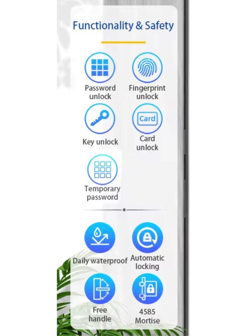 Smart door lock, with mortise lock body/ 4 ways to open - Image 2