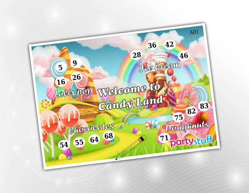 PartyStuff Tambola Housie - Candy Land kukuba 2 (24 Piece) - Image 1