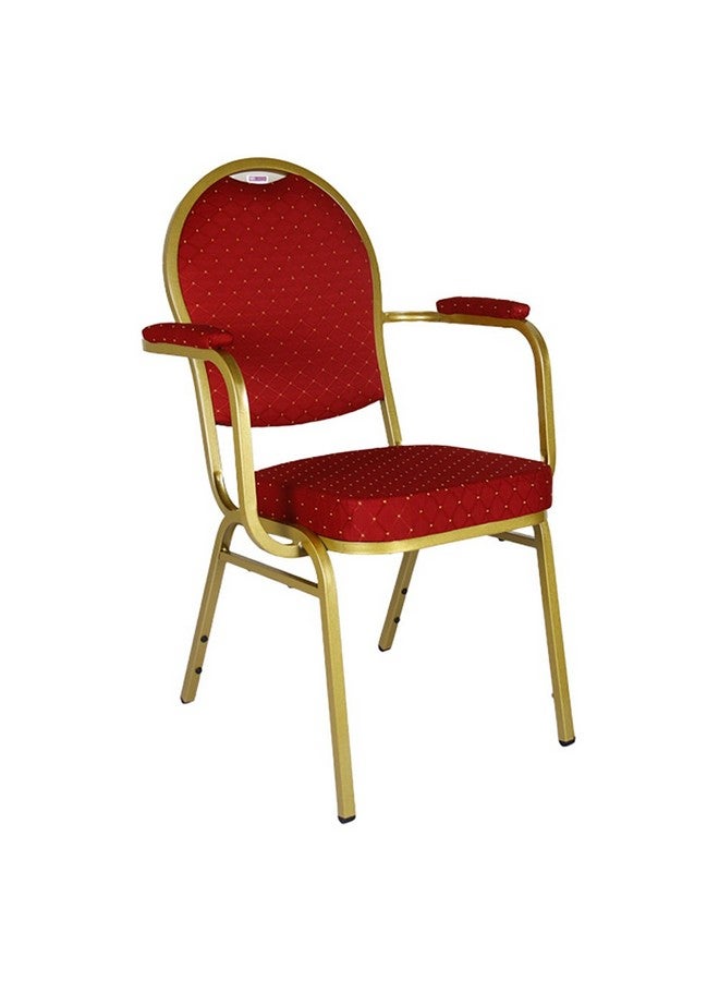 Micasa Elegant Design High Quality Banquet Chair with Arms Dark Red and Gold 92 x 57 x 52 cm HM-S063 D.RED