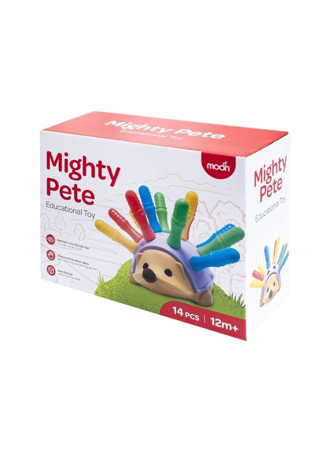 إيروريكس لعبة مايتي بيت التعليمية، 14 قطعة، لتصنيف الألوان وتنمية المهارات الحركية الدقيقة، لعبة القنفذ للأطفال الصغار - Image 1