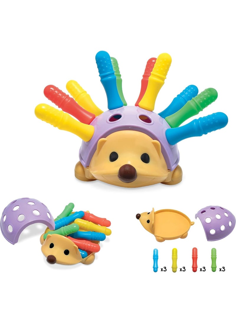 إيروريكس لعبة مايتي بيت التعليمية، 14 قطعة، لتصنيف الألوان وتنمية المهارات الحركية الدقيقة، لعبة القنفذ للأطفال الصغار - Image 2