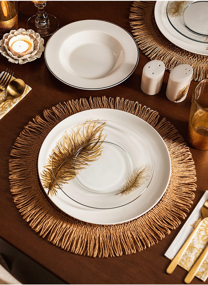 La Mesa 20 Piece Porcelain Dinner Set White 30x21.5x30 cm  - Image 1