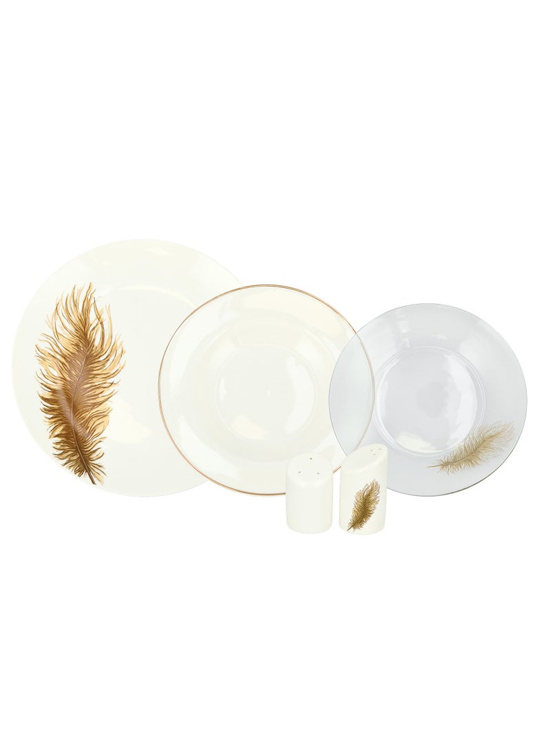 La Mesa 20 Piece Porcelain Dinner Set White 30x21.5x30 cm  - Image 2