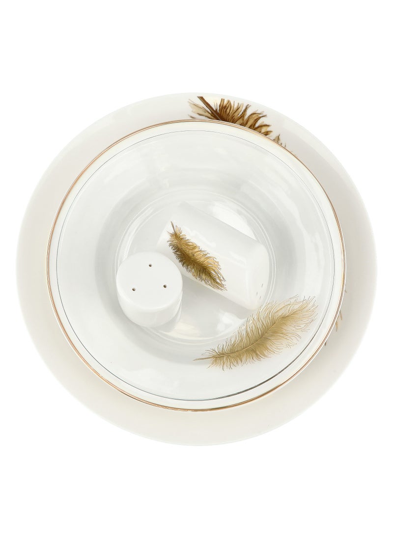 La Mesa 20 Piece Porcelain Dinner Set White 30x21.5x30 cm  - Image 4