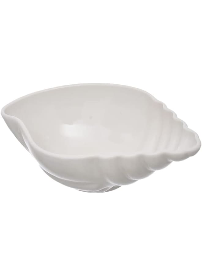 Rosa By Fathy Mahmoud Matt White Porcelain Bowl With Shell Shape With Durable Material For Home 18×7cm - Image 3