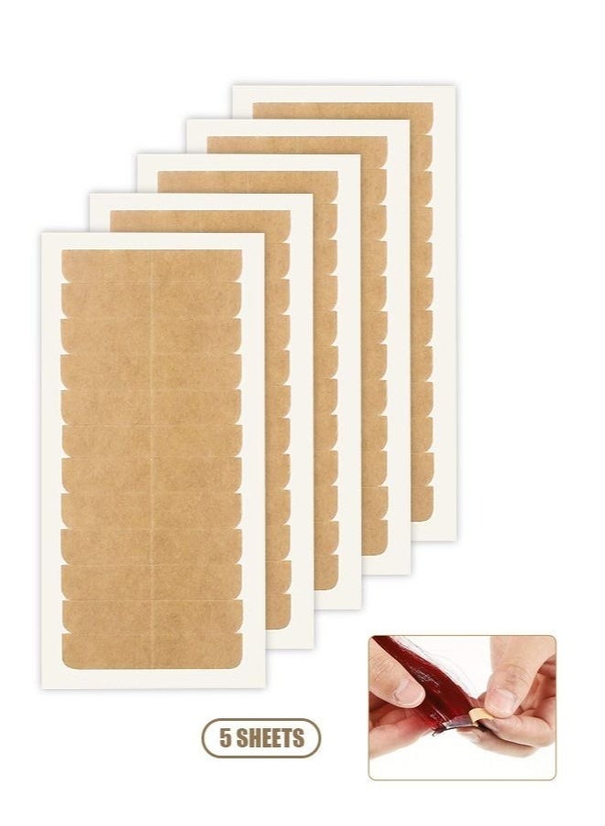Generic 5 Sheets Lace Front Wig Tape Strips, Double Sided Waterproof Strong Adhesive Hair System Replacement Sticker, for Toupee Hairpiece and Hair Extension (Complexion) - Image 1