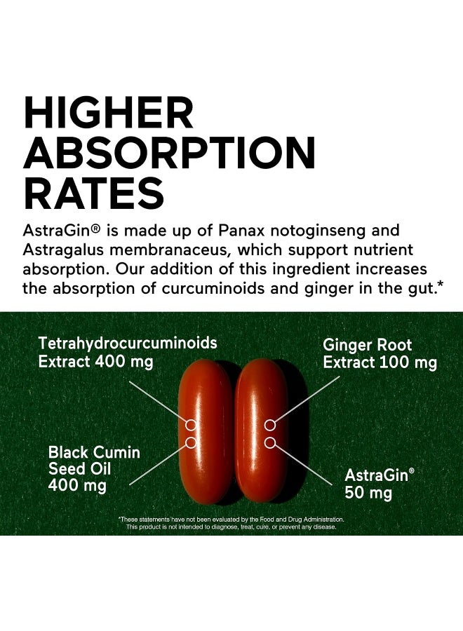 Smarter Turmeric Curcumin - Potency and Absorption in a SoftGel | The Most Active Form of Curcuminoid Found in the Turmeric Root | 95% Tetra-Hydro Curcuminoids (180 Count - 3 Month Supply)