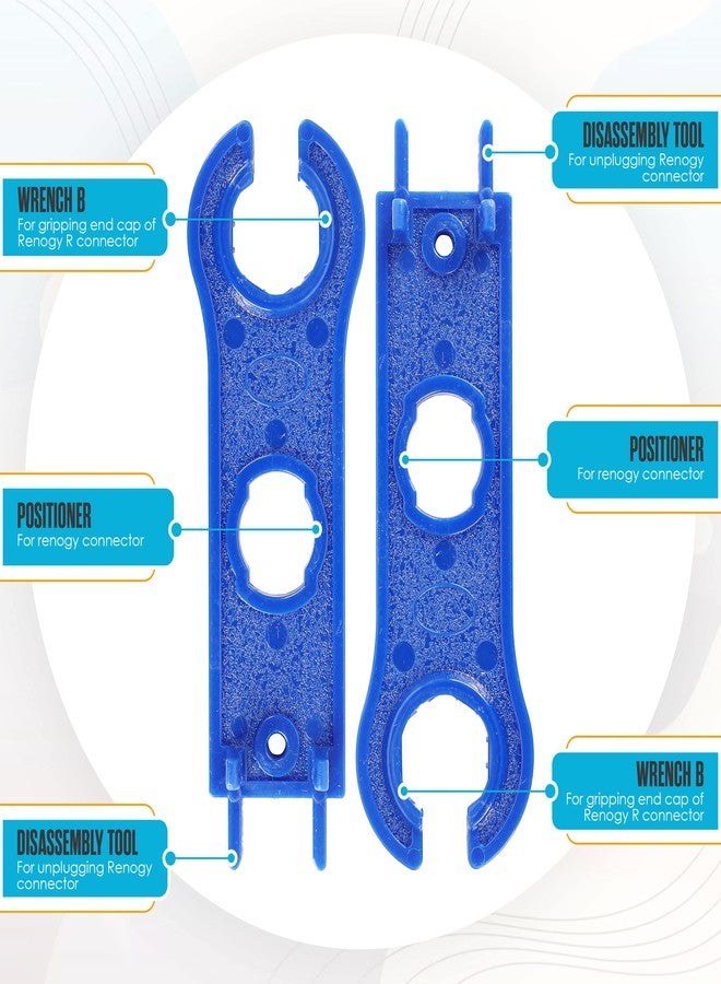 Houseables Solar Wire Connectors, Solar Connector, Crimping Tool, Disconnect Tool, Crimper, Connector Kit, PV Kit, Household, Panel, Cable, 51PC, 12 Pairs 4mm, 2 Spanner Wrench, AWG 14-10, 2.5/4/6 mm² - Image 3