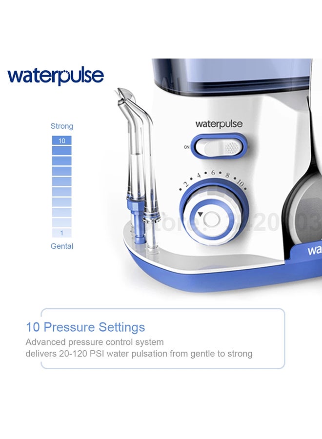 waterpulse Dental Water Flosser Pik Thread Oral Hygiene For Daily Use White/Blue 800ml - Image 3