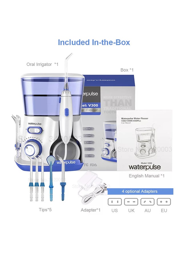 waterpulse Dental Water Flosser Pik Thread Oral Hygiene For Daily Use White/Blue 800ml - Image 2