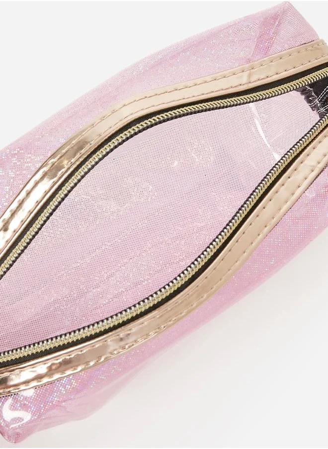 ستايلي Transparent Shiny Wash Bag