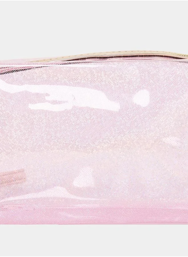 ستايلي Transparent Shiny Wash Bag