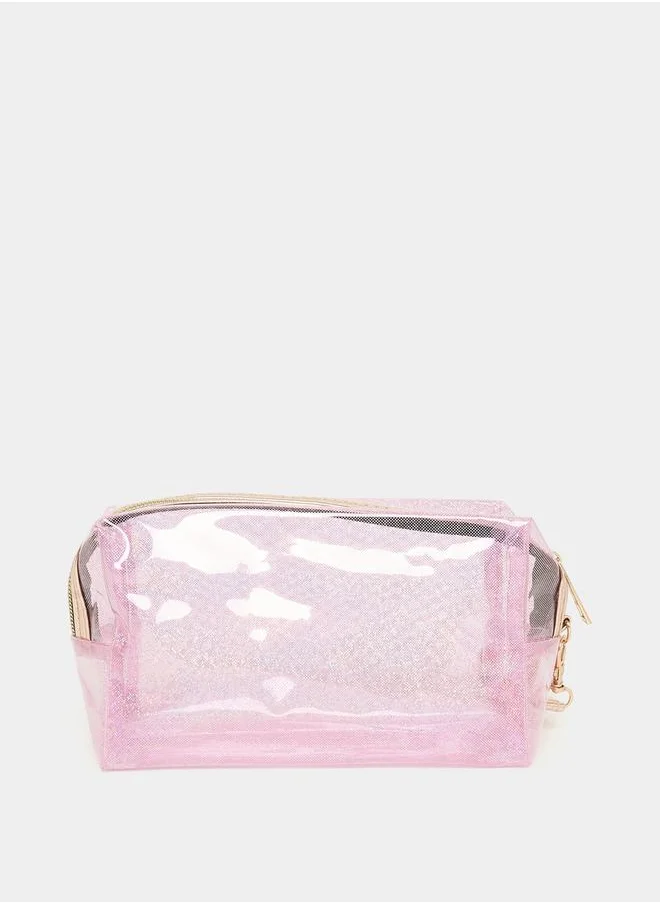 ستايلي Transparent Shiny Wash Bag