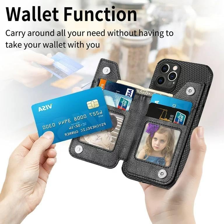 SNAPCOM Mobile Card Holder use for Traveling Camping Mobile Back Card Holder Mobile Back Card Cover Stick on Wallet for Phone Case with Snap Closure Flip Leather Zipper Wallet Sleeve Pouch (1 pcs) - Image 3