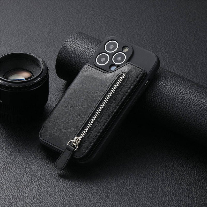 SNAPCOM Mobile Card Holder use for Traveling Camping Mobile Back Card Holder Mobile Back Card Cover Stick on Wallet for Phone Case with Snap Closure Flip Leather Zipper Wallet Sleeve Pouch (1 pcs) - Image 2