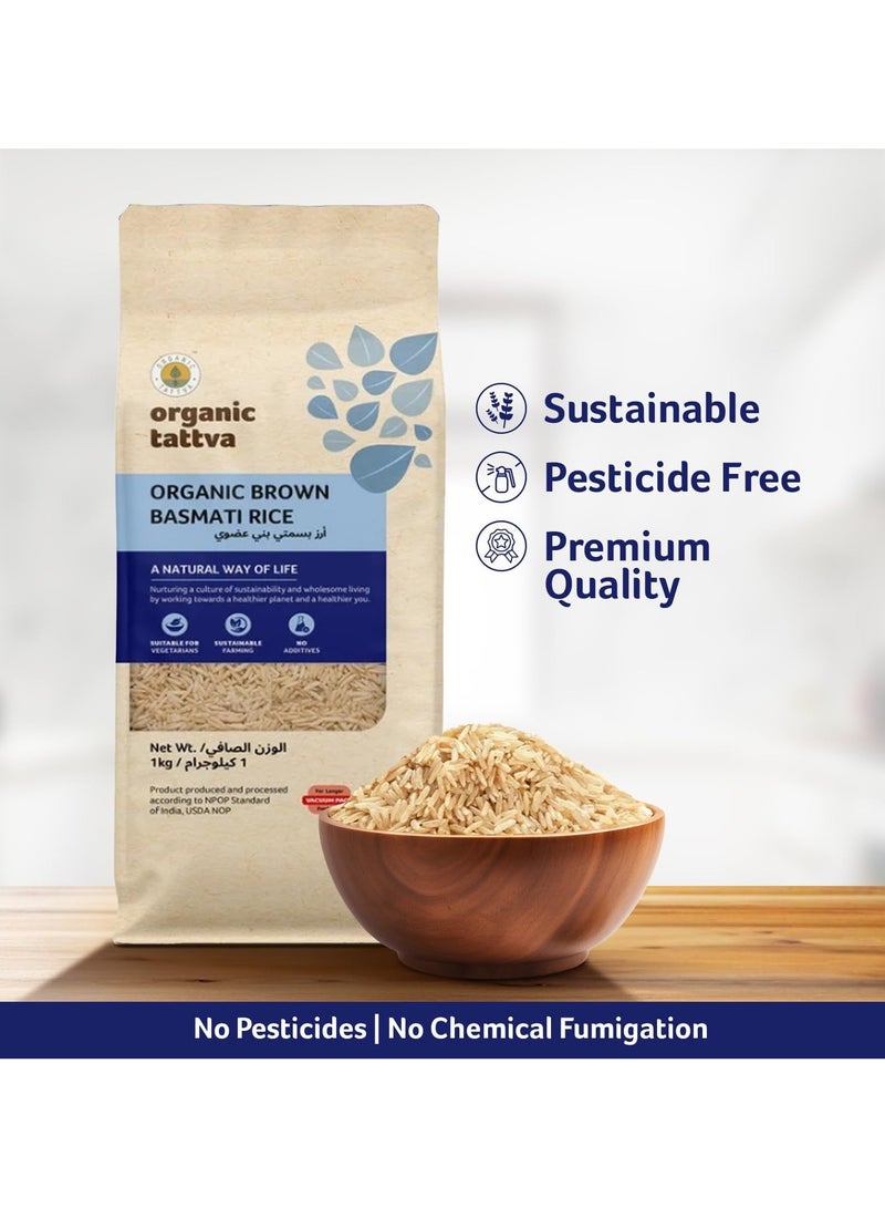 Organic Tattva Organic Brown Basmati Rice 1kg - Image 5