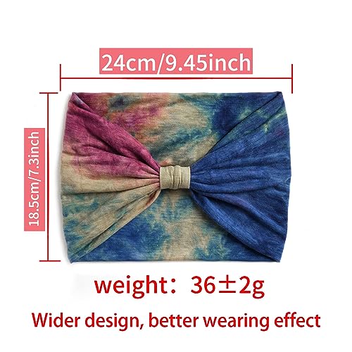 XFYT Comfortable Tie-Dye Fitness Bandana Hair Bands | Elevate Your Workouts with Microfibre high absorbtion Headband (Light Blue, Microfiber) - Image 5