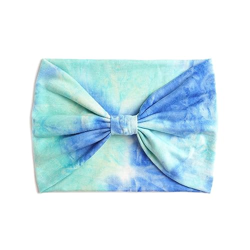 XFYT Comfortable Tie-Dye Fitness Bandana Hair Bands | Elevate Your Workouts with Microfibre high absorbtion Headband (Light Blue, Microfiber) - Image 2
