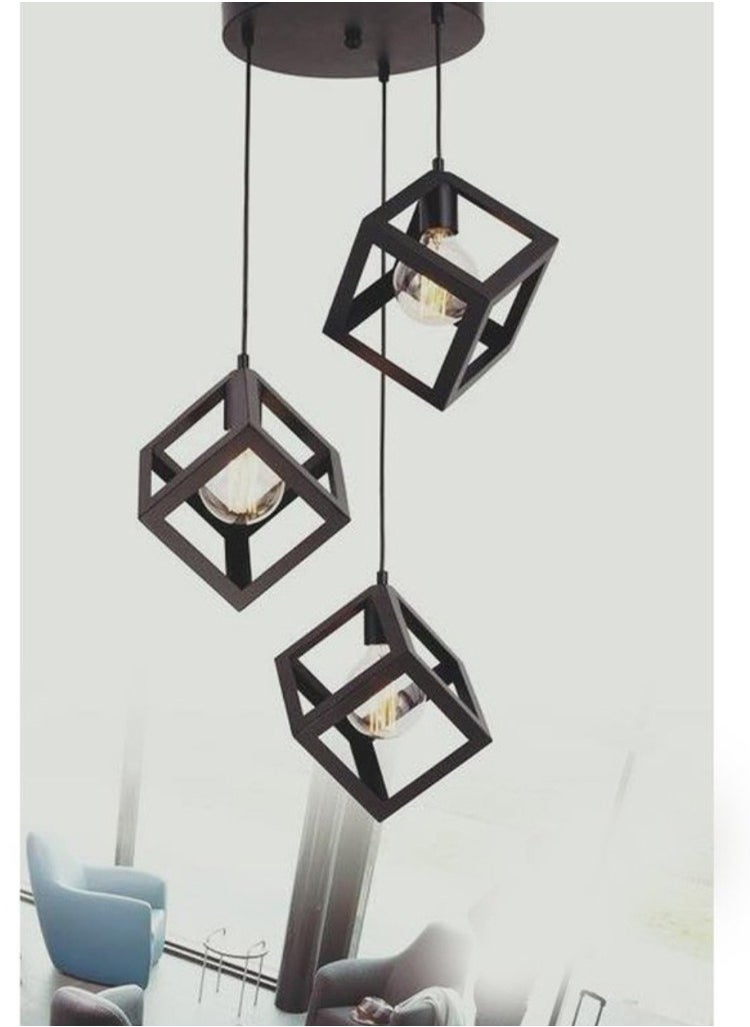 Generic Cube-1008-3-B Ceiling Lamp-Black 