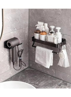 Choosey Hair Dryer Holder - Self Adhesive Blow Dryer Holder Wall Mounted, Hair Dryer Organizer with a Hook for Plug & Cord, Hairdryer Holder for Bathroom Cabinet  - Image 5