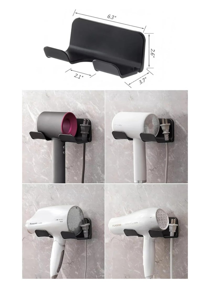 Choosey - Hair Dryer Holder - Self Adhesive Blow Dryer Holder Wall Mounted, Hair Dryer Organizer with a Hook for Plug & Cord, Hairdryer Holder for Bathroom Cabinet - Image 1