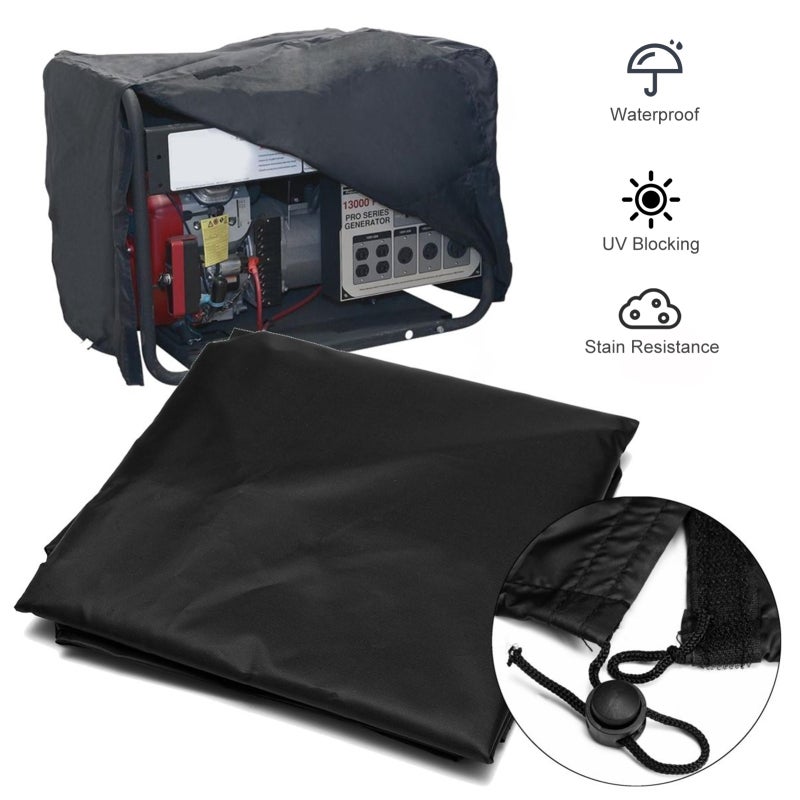 Waterproof Generator Cover 210D Oxford Cloth Drawstring Adjustable Fit - UV Blocking Outdoor Protective Cover for Generators - Image 2
