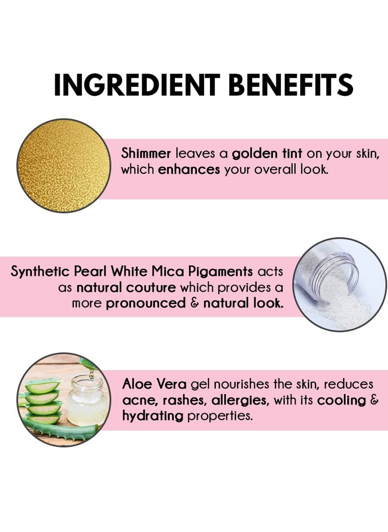 Auli Gold Liquid Facial Highlighter for Makeup All Skin Types 30ML Pack of 2
