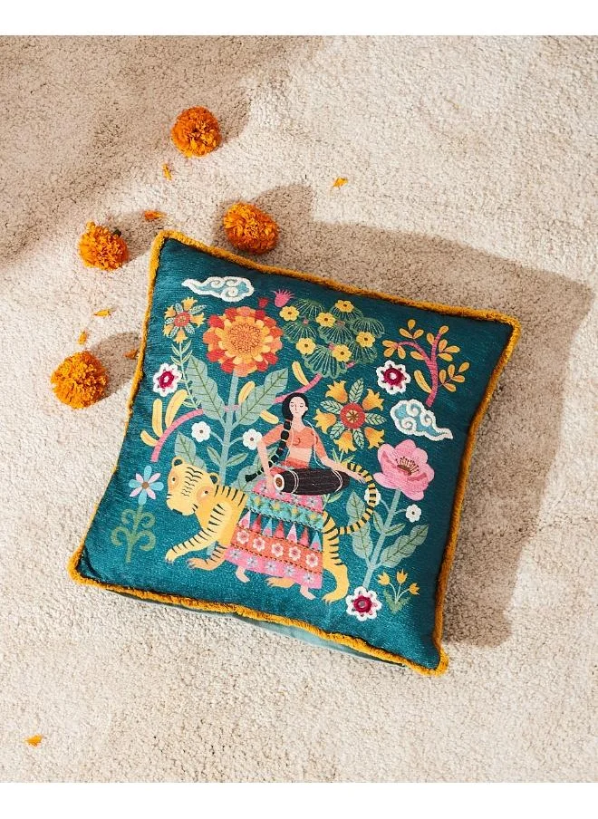 Chumbak Marigold Gala Cushion Cover 16"