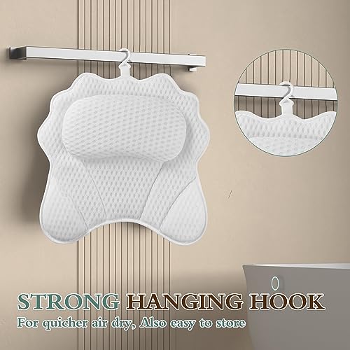 RUVINCE Bath Pillow RUVINCE Ergonomic Luxury Bathtub Pillow with Head,Neck, Shoulder and Back Support, 4D Bath Pillows for tub with 6 Powerful Suction Cups, Fits All Bathtub - Image 5